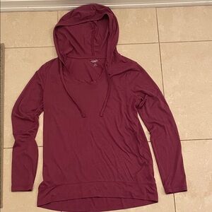 Old Navy Purple Burgundy Wine color Women's Light Hoodie Draw String size M